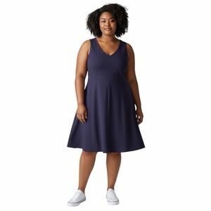 Lands End Sleeveless Dark Blue V-Neck Dress‎ Women's Size 26 W